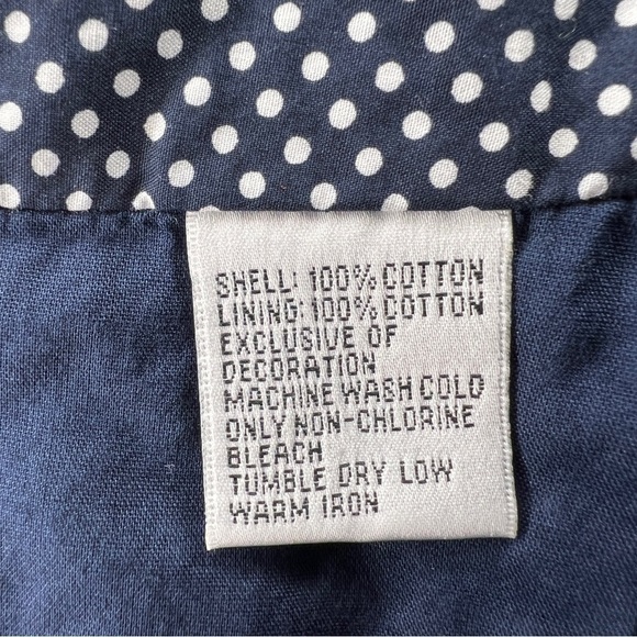 SIZE 6 TALBOTS BLUE WHITE RED SKIRT LINED ZIP CLOSURE RETRO PRINUP PATRIOTIC - Picture 9 of 9